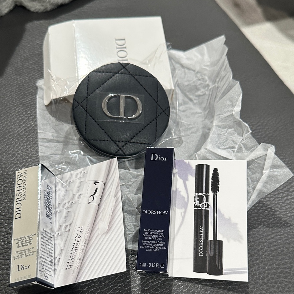 Dior Black Quilted Compact with Diorshow Mascaras